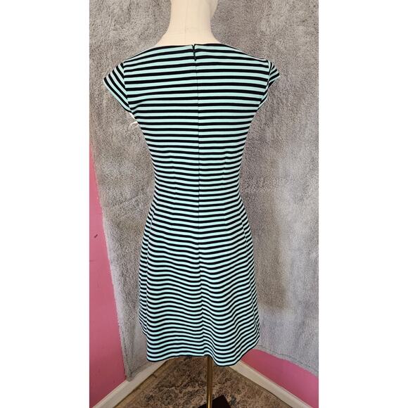 Lilly Pulitzer Briella Fit & Flare Dress in Blue Tropez Ottoman Stripe Small - Picture 3 of 4